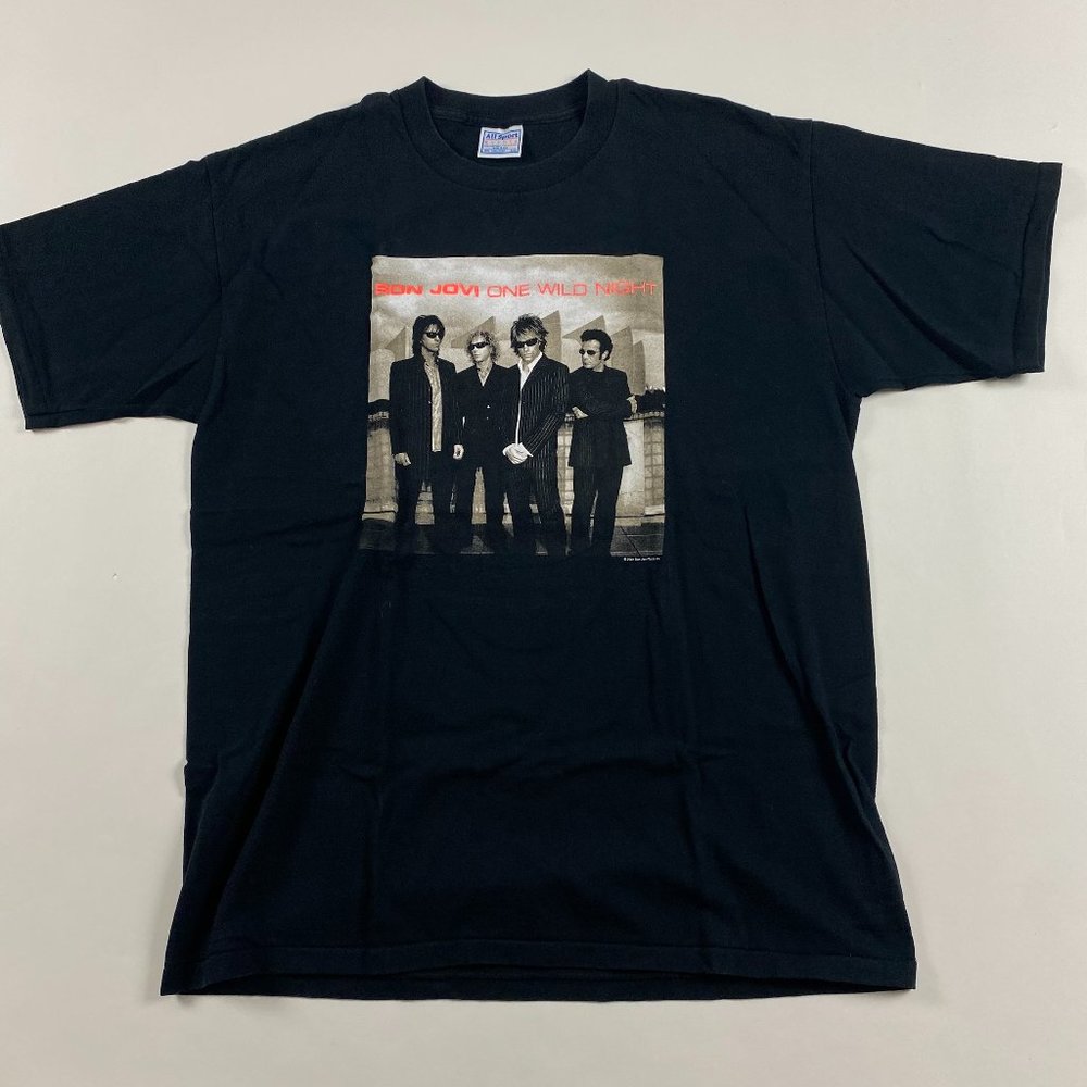Vintage Bon Jovi One Wild Night 2001 Tour T Shirt Mens XL Cotton Single Stitch